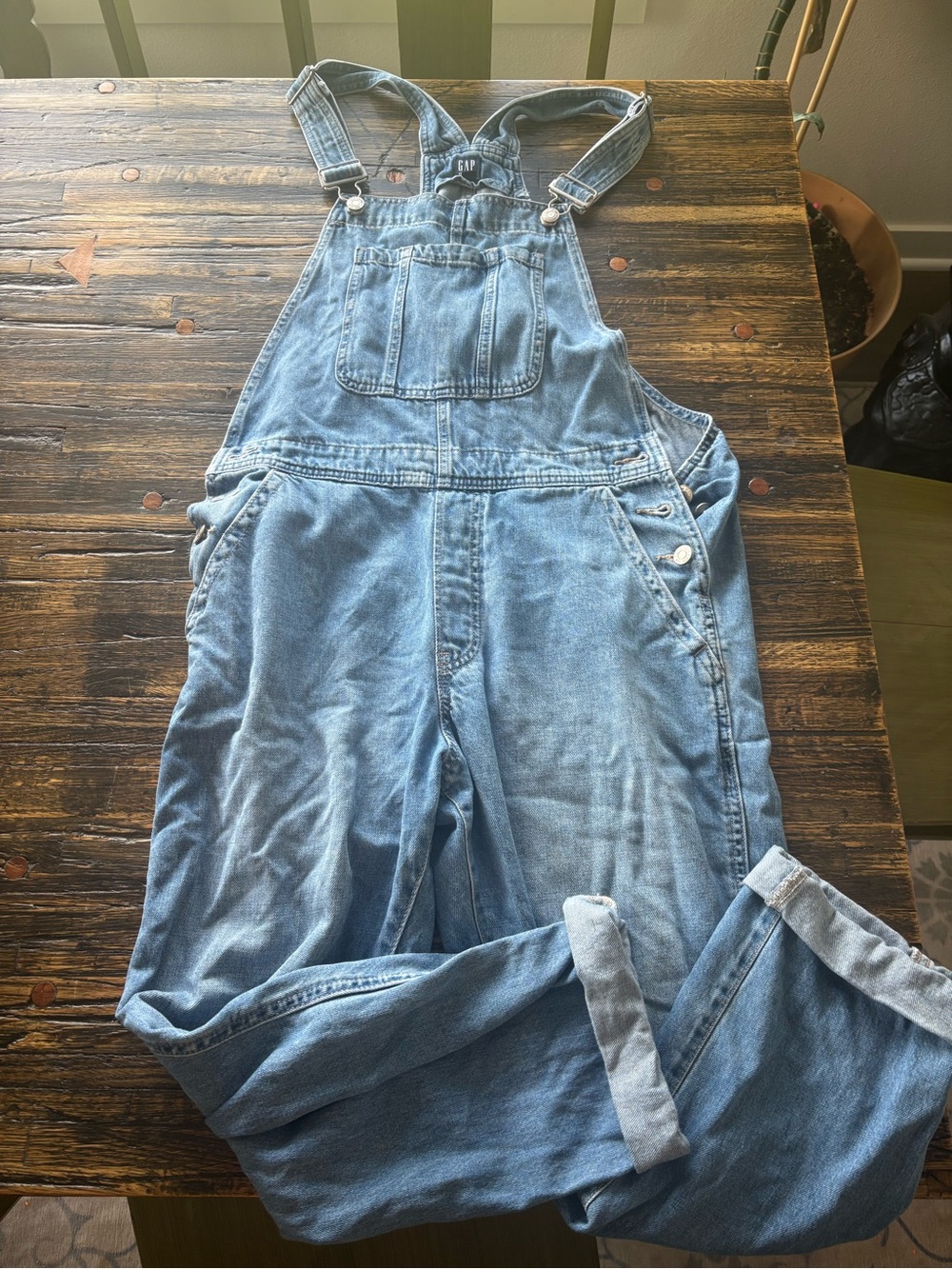 GAP Light Blue Denim Overalls Jumpsuit